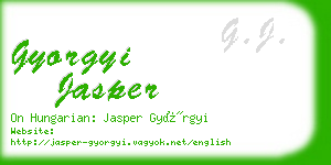 gyorgyi jasper business card